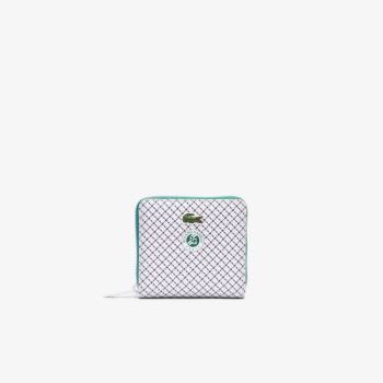 Lacoste Roland Garros Panama Hat Print Small Zippered Wallet - Peněženka Dámské Béžový | CZ-N3cfFf